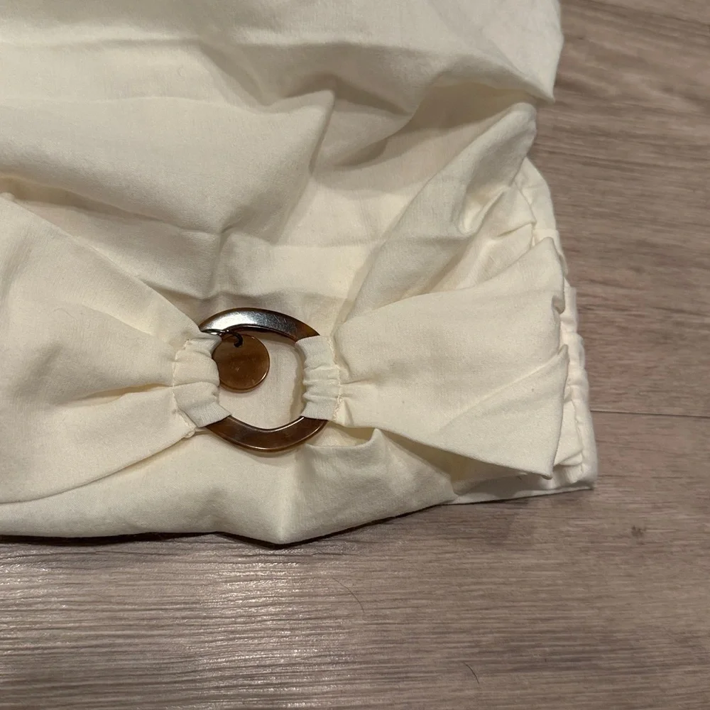 New Zara Cream Beachy Skirt